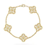 CLOVER 5 MOTIF FULL DIAMOND BRACELET COLLECTION