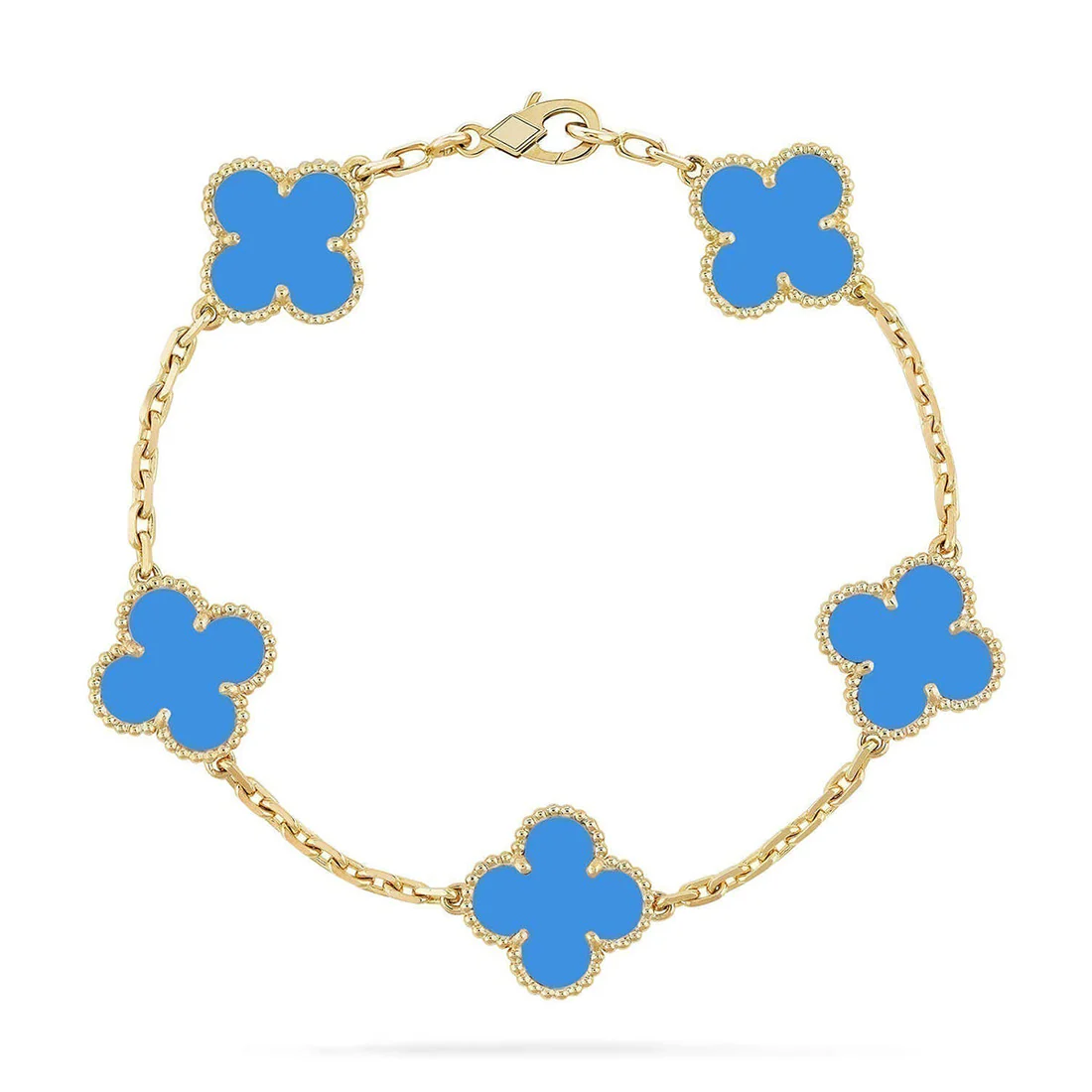 94f993012a0d89f64139ae94d2dfa548_c6f0c59b-0350-43e3-9af0-42e187b51866.webp CLOVER 5 MOTIF BLUE AGATE BRACELET COLLECTION - Image 1