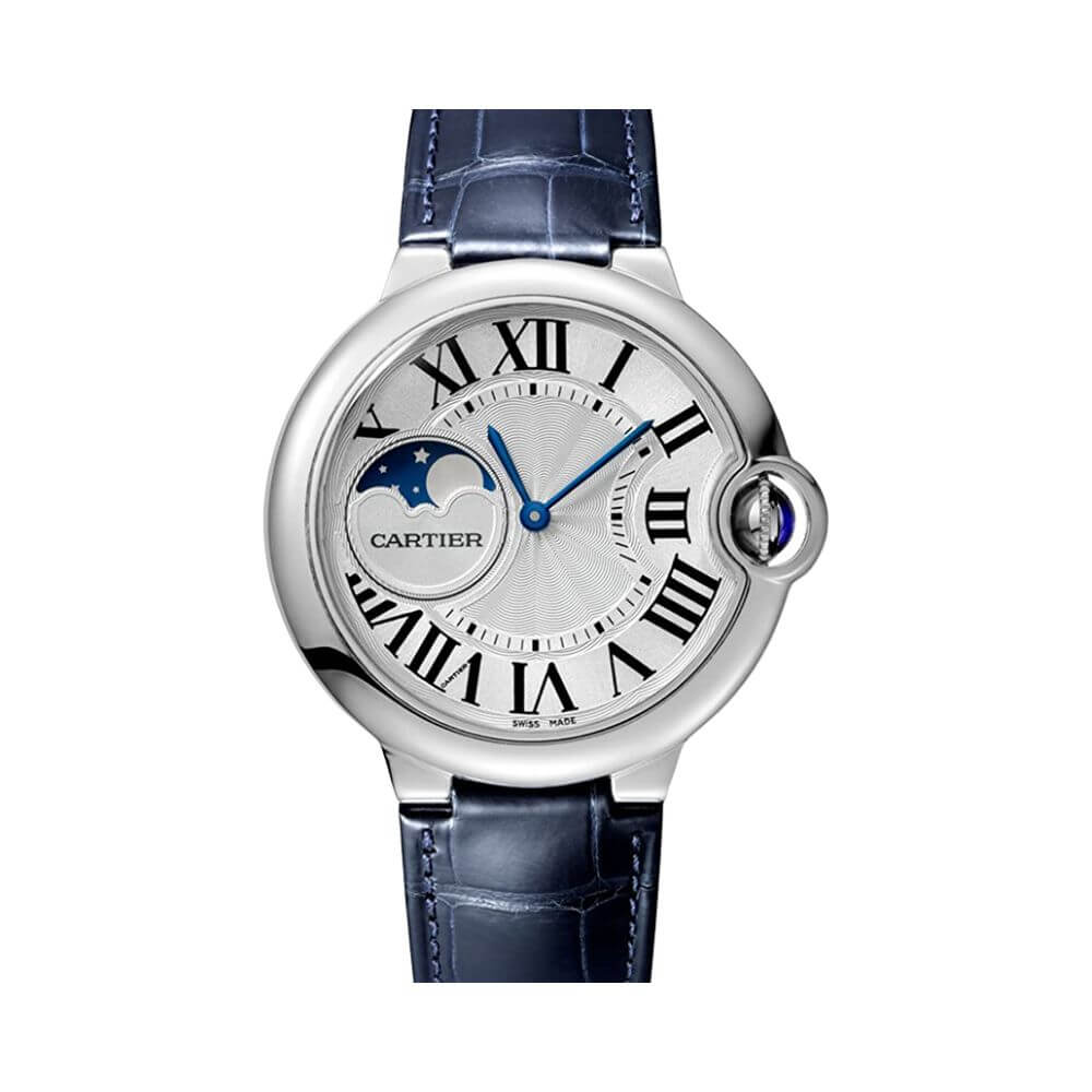 Cartier-Ballon-WSBB0020 Cartier Moonphase Blue Dial Watch – Blue & Dial - Image 1