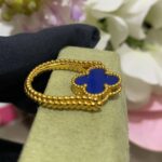 CLOVER RIVERSIBLE BLUE AGATE RING - Image 6