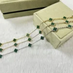 CLOVER 6 MOTIF DIAMOND LASER BRACELET
