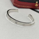 LOVE BRACELET 6.1MM 1 DIAMOND OPEN CUFF - Image 3