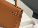 HM KELLY MINI 20 GOLDEN BROWN EPSOM GOLD HARDWARE - Image 9