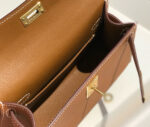 HM KELLY MINI 20 GOLDEN BROWN EPSOM GOLD HARDWARE - Image 5