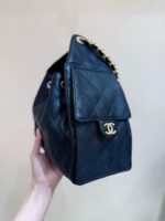 CC 25 HANDBAG IN BLACK 30 GRAINED CALFSKIN GOLD HARDWARE - Image 15