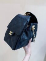 CC 25 HANDBAG IN BLACK 30 GRAINED CALFSKIN GOLD HARDWARE - Image 7