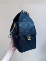 CC 25 HANDBAG IN BLACK 30 GRAINED CALFSKIN GOLD HARDWARE - Image 8