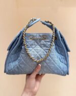CC 25 HANDBAG IN BLUE 30 DENIM GOLD HARDWARE - Image 5