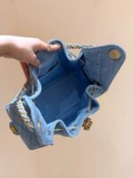 CC 25 HANDBAG IN BLUE 30 DENIM GOLD HARDWARE - Image 2