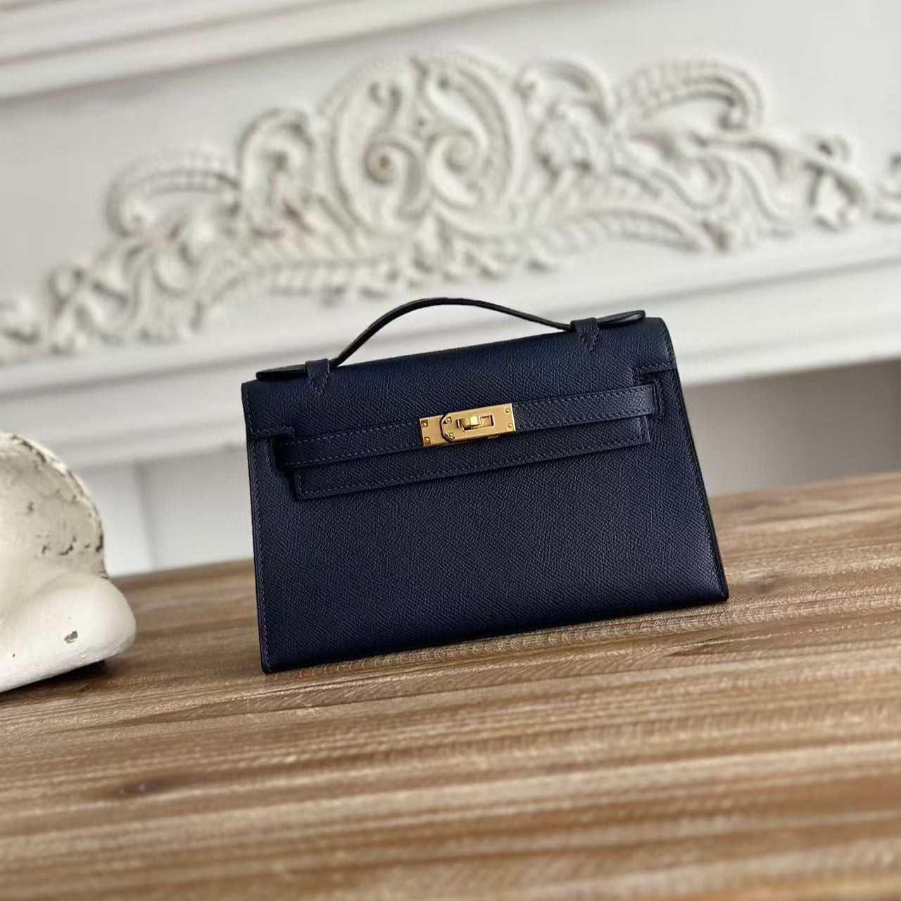 Image_20250813152044_1057 HM KELLY MINI POCHETTE 22 IN NAVY BLUE CALFSKIN - Image 1