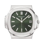 Patek Philippe Nautilus Sunburst Olive Green Dial Watch - Image 5