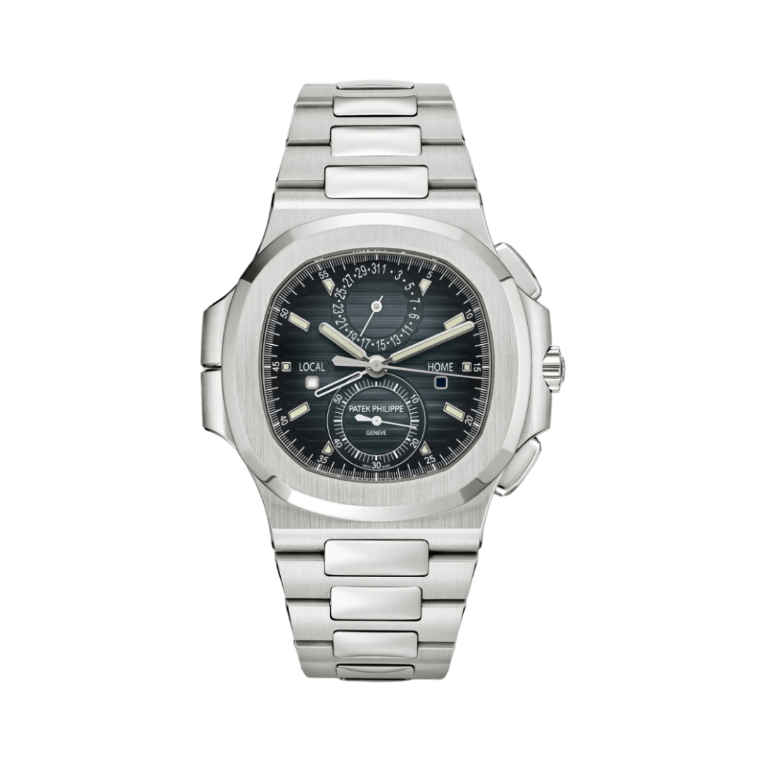 Patek-Philippe-Nautilus-59901A-011 Patek Philippe Nautilus Time Sunburst Blue Dial Watch - Image 1