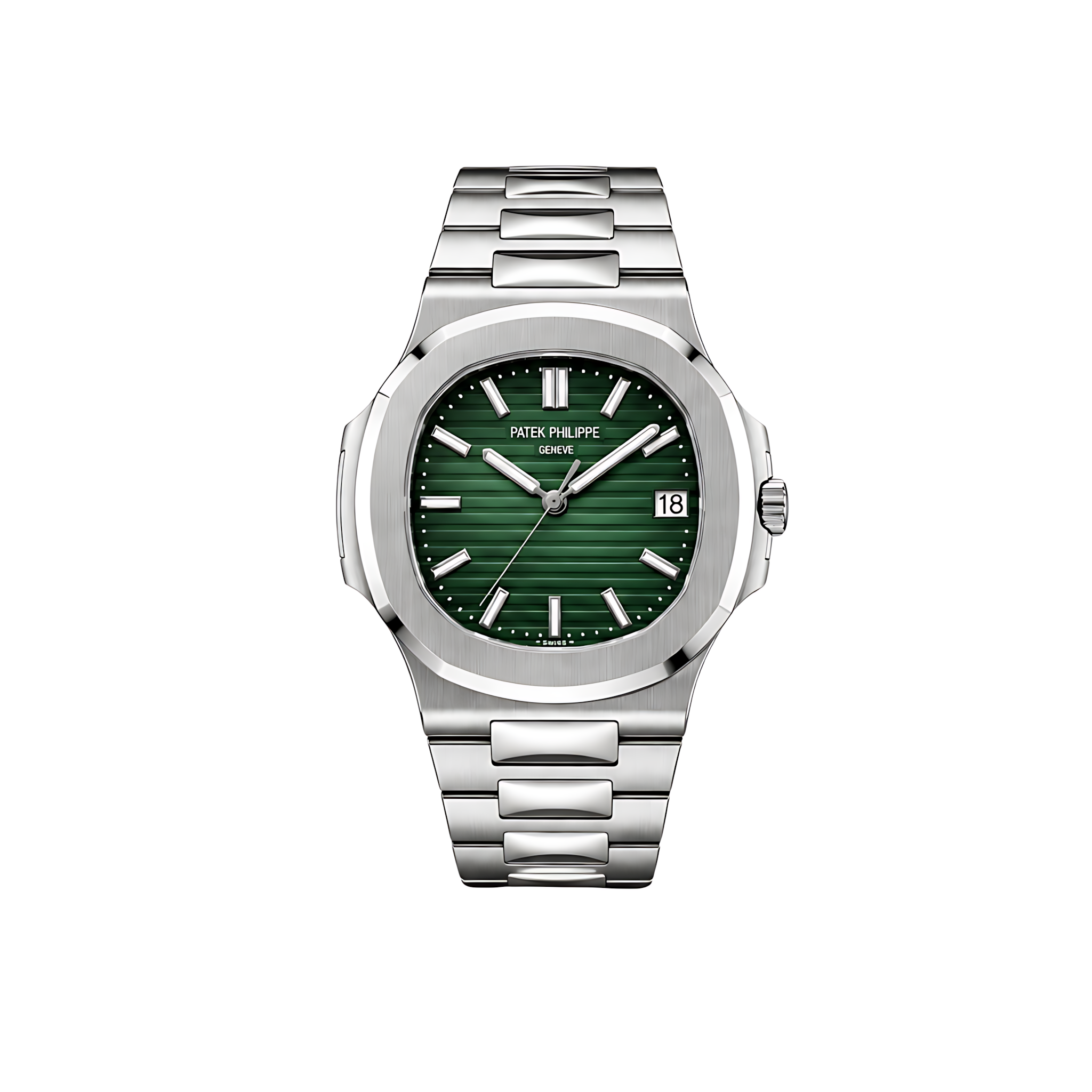 Patek-Philippe-Watch-_-Nautilus-Green-Dial-Two-Tone-Silver-1 Patek Philippe Watch | Nautilus Green Dial Two Tone Silver - Image 1