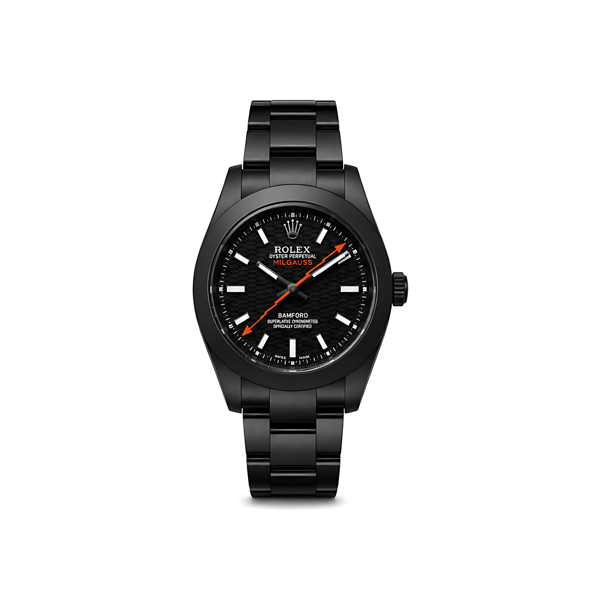 Rolelex-Watch-_-Milgauss-Bamford-Honeycomb-Dial-Matte-Black-1 Rolex Watch | Milgauss Bamford Honeycomb Dial Matte Black - Image 1
