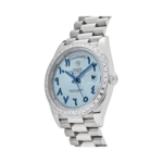 Rolex Numerals Ice Blue Dial Watch - Image 3