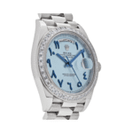 Rolex Numerals Ice Blue Dial Watch - Image 4