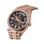Rolex Day-Date Brown Ombré Diamond Dial Watch - Image 4
