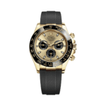 Rolex Gold Champagne Black Dial Watch