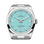 Rolex Oyster Perpetual 36 Torquoise Blue Dial Watch - Image 2