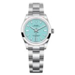 Rolex Oyster Perpetual Op Tiffany Blue Dial Watch