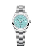 Rolex Oyster Perpetual Op Tiffany Blue Dial Watch
