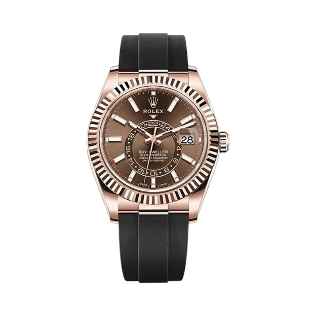 Rolex-Sky-Dweller-326235-CHOI Rolex Rose Gold Chocolate Dial Watch - Image 1