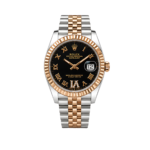 Rolex Watch | Datejust Black Diamond Dial Silver