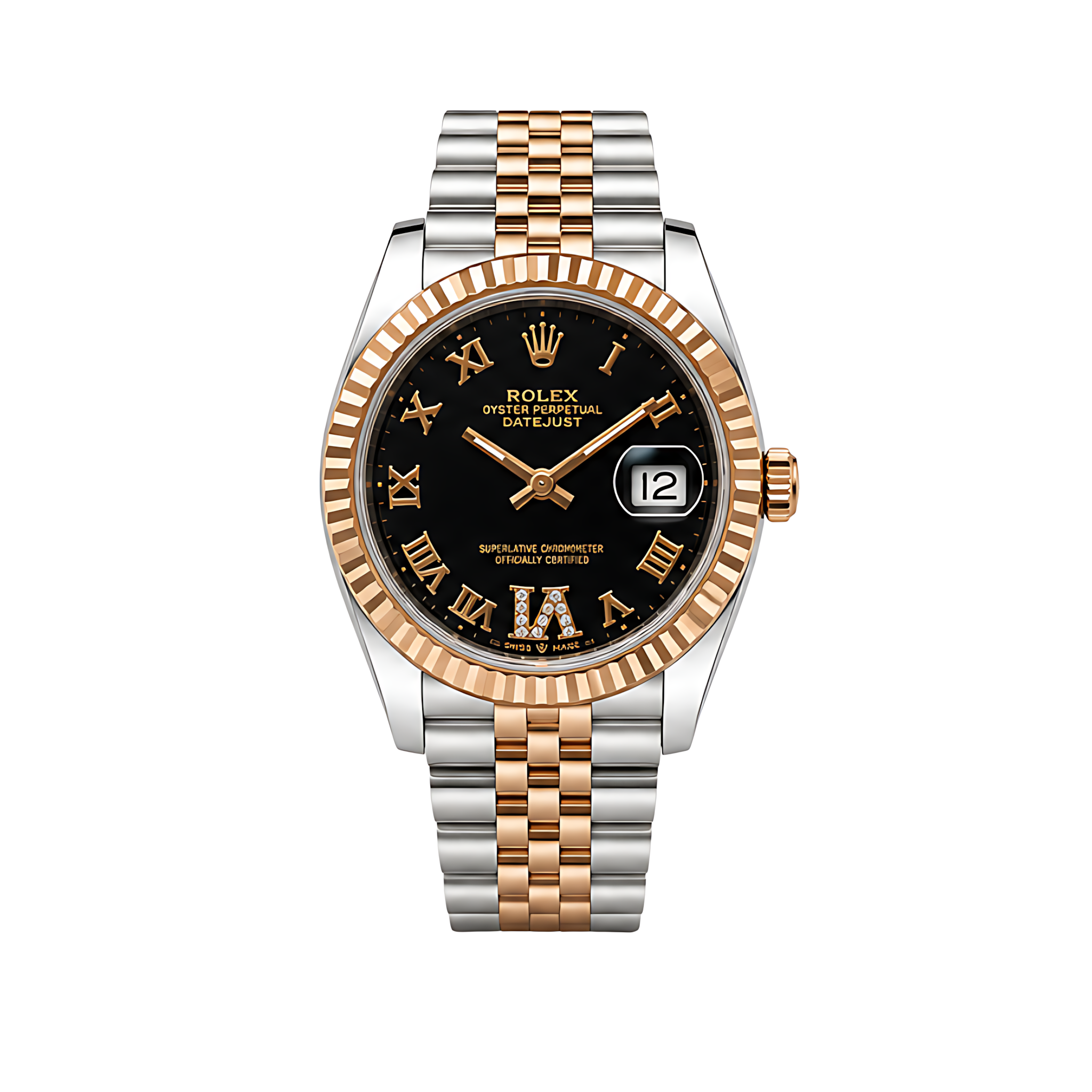 Rolex-Watch-_-Datejust-Black-Diamond-Dial-Silver-1 Rolex Watch | Datejust Black Diamond Dial Silver - Image 1