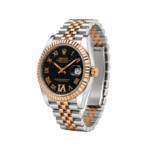 Rolex Watch | Datejust Black Diamond Dial Silver - Image 3
