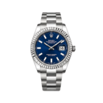 Rolex Watch | Datejust Blue Dial Fluted Bezel Silver
