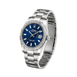 Rolex Watch | Datejust Blue Dial Fluted Bezel Silver - Image 3