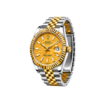 Rolex Watch | Datejust Mint Gold White Dial Silver Gold - Image 3