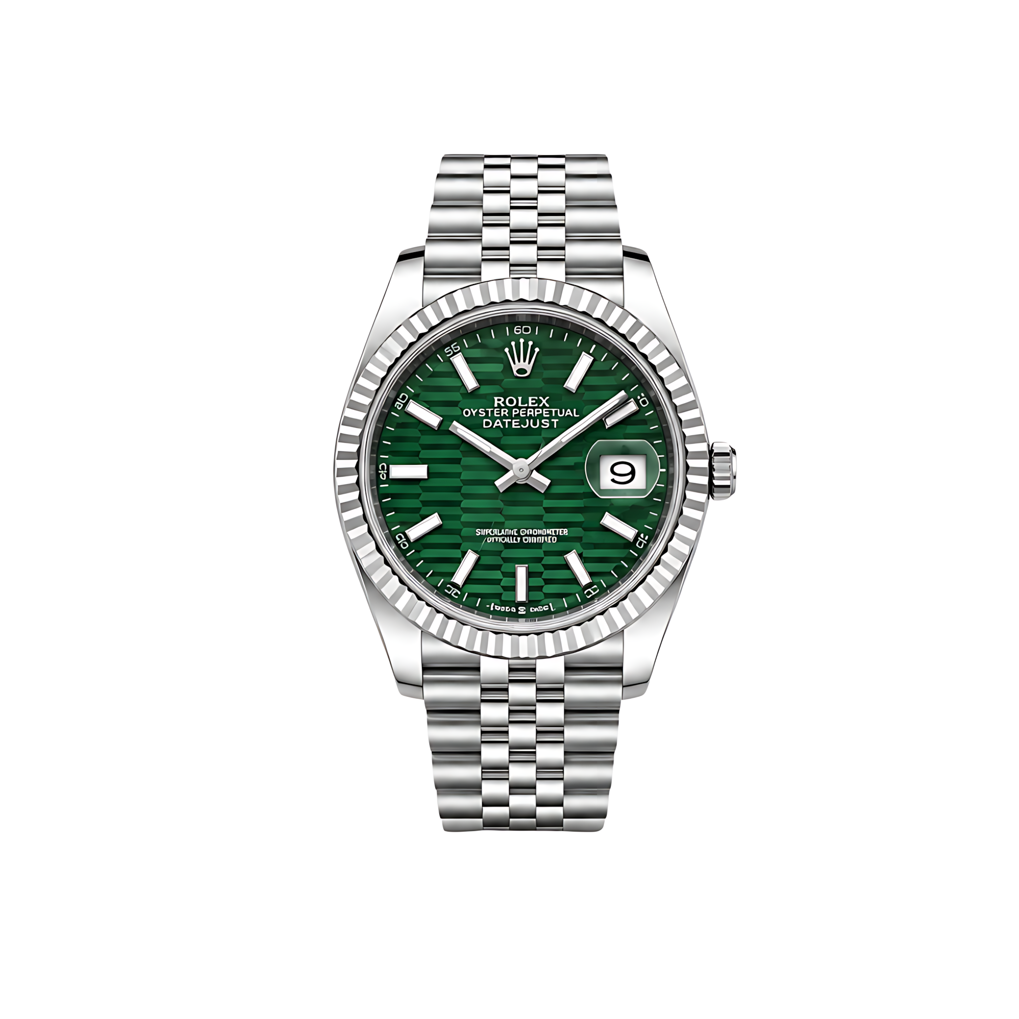 Rolex-Watch-_-Datejust-Mint-Green-Waffle-Dial-Silver-1 Rolex Watch | Datejust Mint Green Waffle Dial Silver - Image 1