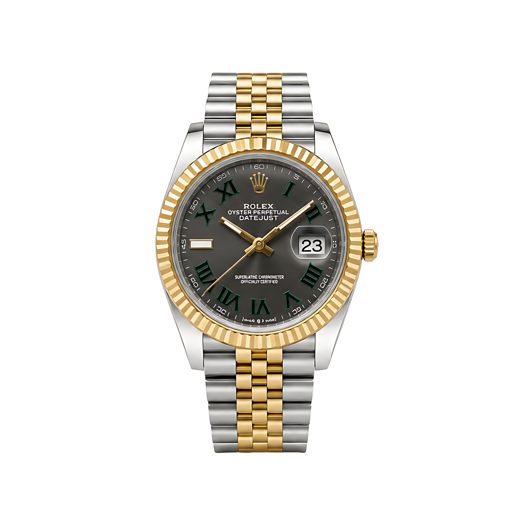 Rolex-Watch-_-Datejust-Wimbledon-Dial-Two-Tone-Silver-Gold-1 Rolex Watch | Datejust Wimbledon Dial Two Tone Silver Gold - Image 1