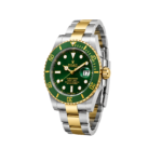 Rolex Watch | Submariner Date Green Dial Green Gold Bezel Gold Silver - Image 2