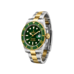 Rolex Watch | Submariner Date Green Dial Green Gold Bezel Gold Silver - Image 3