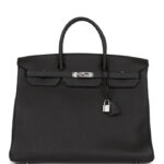 HM BIRKIN 40 IN BLACK TOGO PALLADIUM HARDWARE