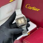 Cartier Santos de Automatic White Dial Silver Watch – White & Silver & Dial - Image 4