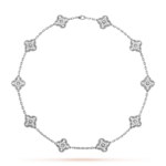 CLOVER 10 MOTIFS DIAMOND NECKLACE