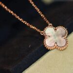CLOVER 15MM GRAY MOTHER OF PEARL NECKLACE