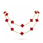 CLOVER 20 MOTIFS CARNELIAN NECKLACE