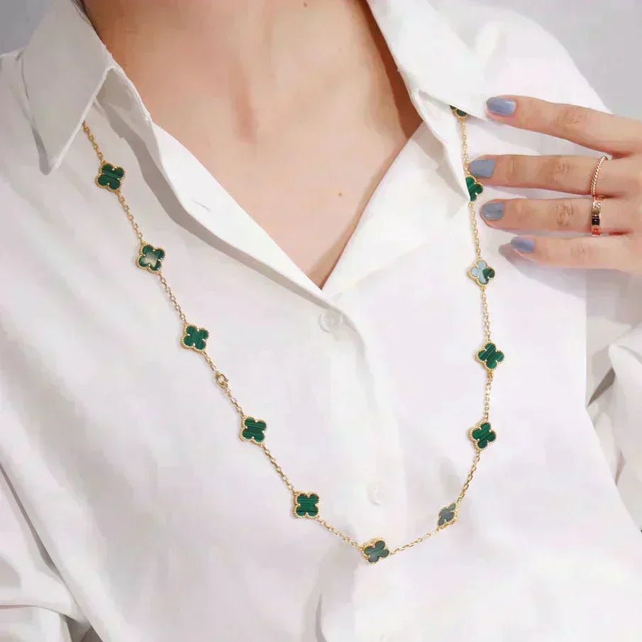 CLOVER 20 MOTIFS MALACHITE GOLD CLOVER 20 MOTIFS MALACHITE GOLD