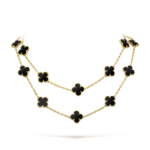CLOVER 20 MOTIFS ONYX NECKLACE