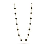 CLOVER 20 MOTIFS ONYX NECKLACE