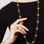 CLOVER 20 MOTIFS TIGER EYE ROSE GOLD