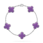CLOVER 5 MOTIF LIGHT PURPLE BRACELET COLLECTION