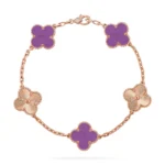 CLOVER 5 MOTIF LIGHT PURPLE BRACELET COLLECTION