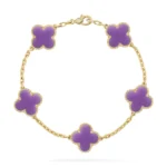 CLOVER 5 MOTIF LIGHT PURPLE BRACELET COLLECTION