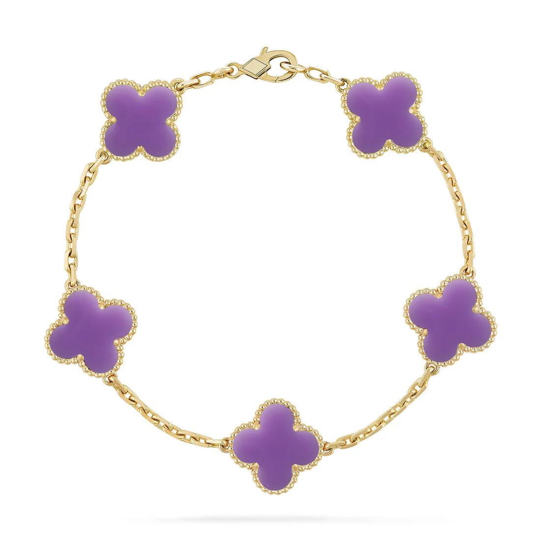 CLOVER 5 MOTIF LIGHT PURPLE BRACELET COLLECTION CLOVER 5 MOTIF LIGHT PURPLE BRACELET COLLECTION