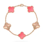 CLOVER 5 MOTIFS PINK MOP BRACELET COLLECTION